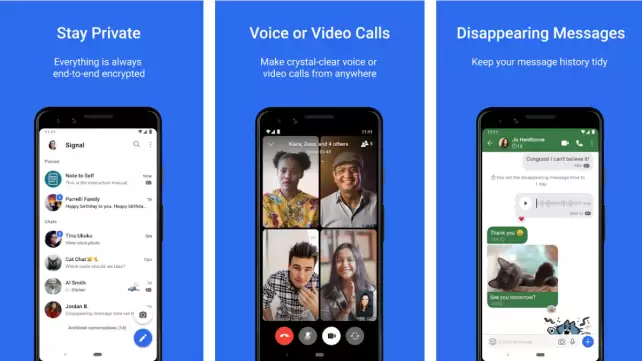 Signal messaging app