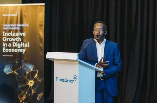 Didier Mutabazi, the CEO of TransUnion Rwanda, speaks during the presentation of the Consumer Pulse Survey report, on Thursday, July 9, 2026. Courtesy.